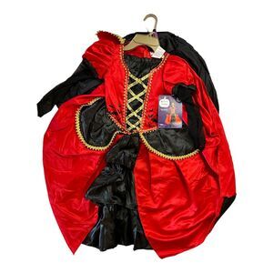 Member's Mark Girl's Vampire Costume With Glitter Bat Cutout Headband - Vampire